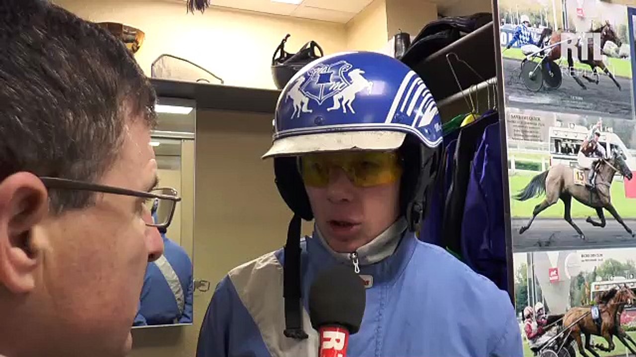 Mathieu Mottier, driver de Biche des Clos lors du Critérium des 3 ans à Vincennes, dimanche 7 décembre