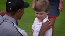 So cute disabled golfer kid meets his favorite pro golfer : Tiger Woods!