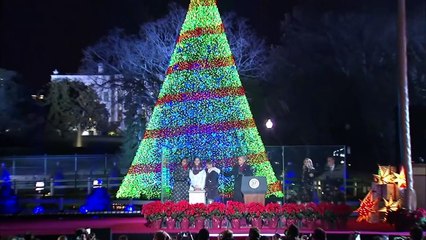 Obama acende árvore de Natal nacional