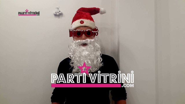 Dans Eden Şapka Gözlük Ve Sakal Noel Baba Yılbaşı Parti Seti