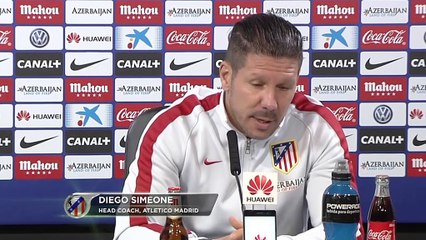 Simeone: "Miramos al Sevilla y al Valencia, el resto no sé"