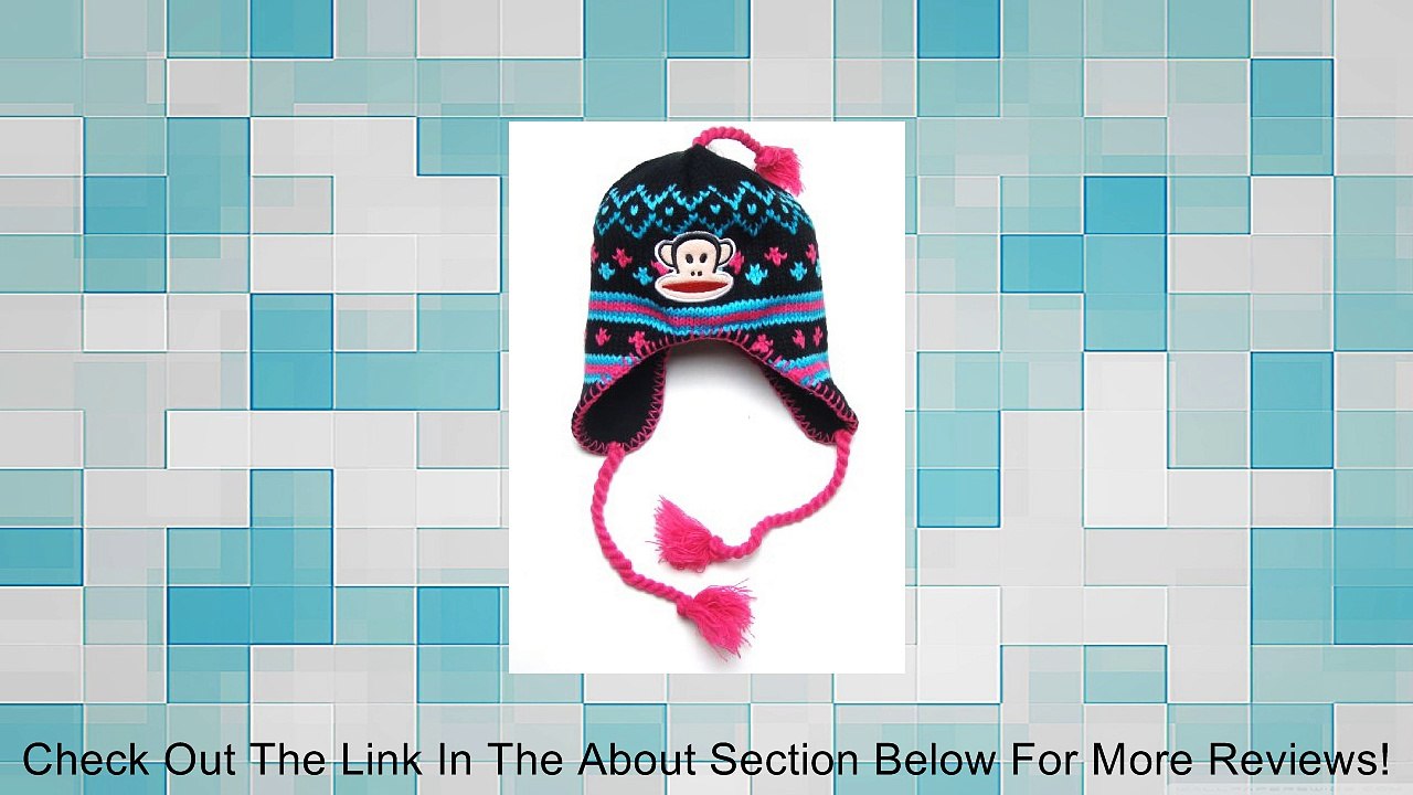 Paul Frank Julius Monkey Puruvian Knitted Beanie Hat for Girls (Kids) - Black Review
