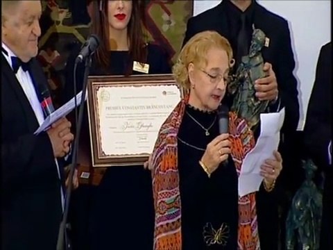 Mesajul lui Tudor Gheorghe la Gala premiilor Constantin Brancoveanu citit de sotia sa, Georgeta