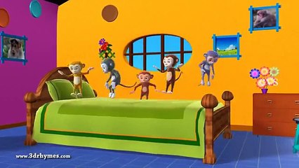 Five Little Monkeys Jumping on the bed - 3D Animation English Nursery rhyme for children.mp4