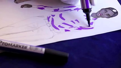 Fashion Training Drawing of Cotton Dress