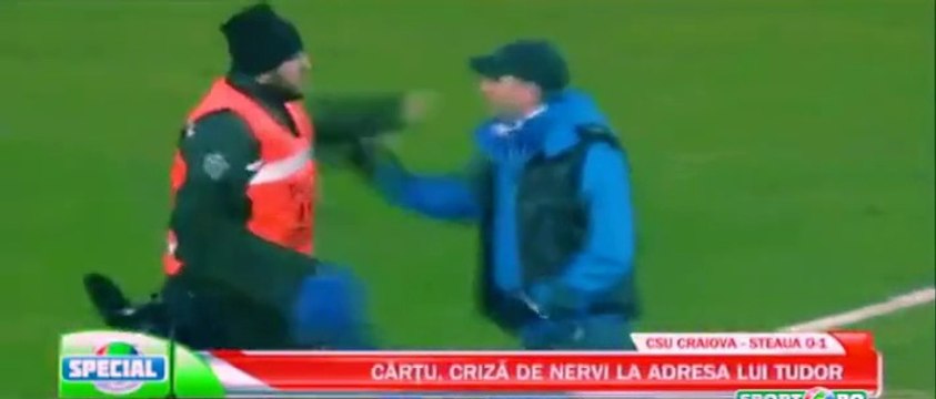Steward Punches Supporter In Romenia | Universitatea Craiova VS Steaua București