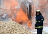 Bursa'da Doğalgaz Boru Hattındaki Yangın