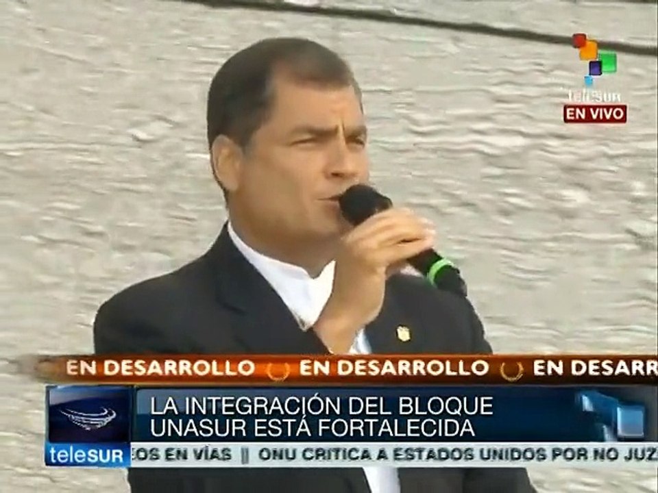 Un futuro unida, voluntad de Suramérica: Rafael Correa