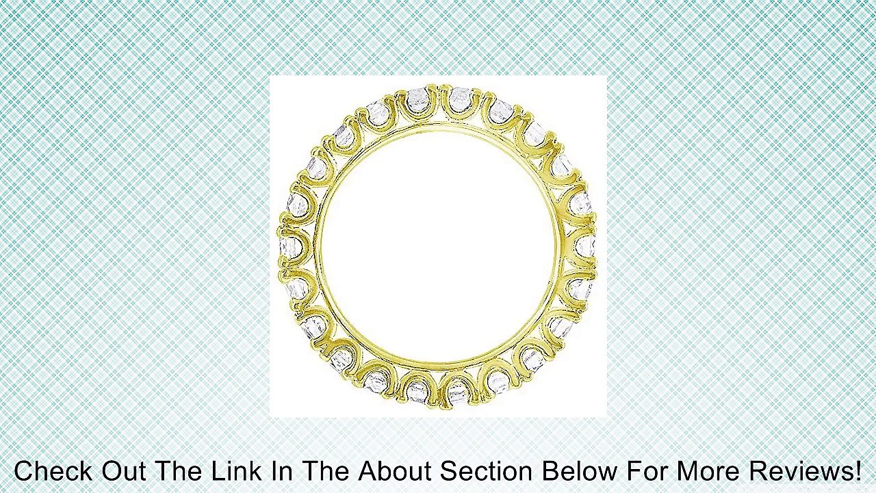 14k Yellow Gold Set Diamond Eternity Wedding Band in Fishtail (1.75-2.00 CT TDW) Review