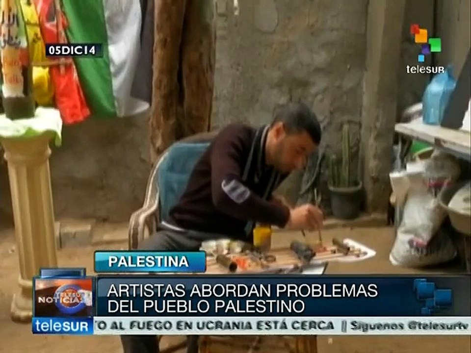 Gaza: artistas proyectan en su obra impacto de la guerra en el pueblo