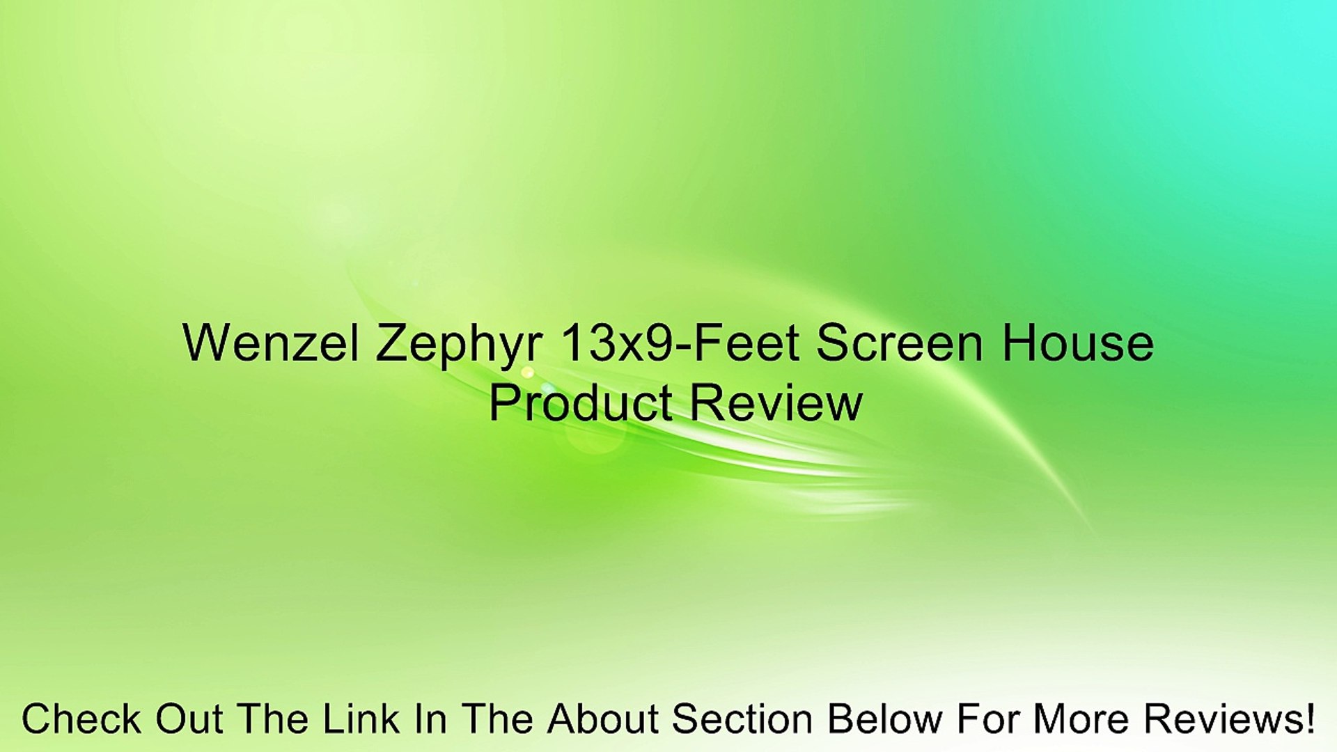 Wenzel Zephyr 13x9-Feet Screen House Review - Vídeo Dailymotion