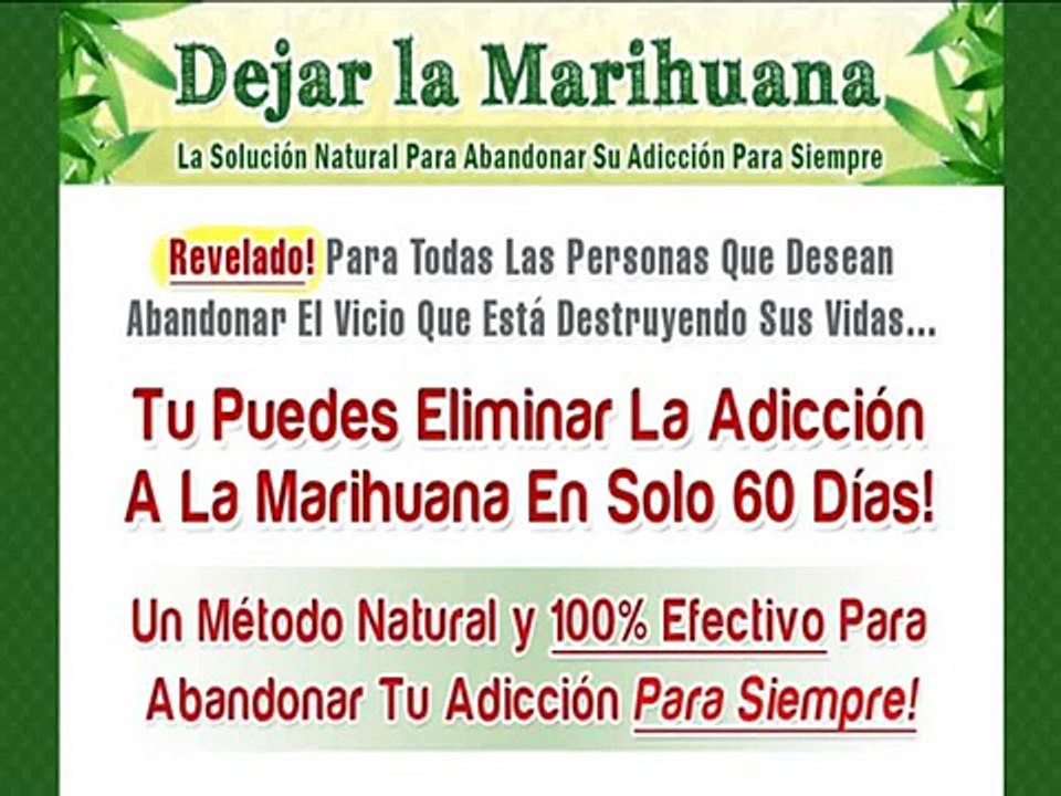 Dejar La Marihuana