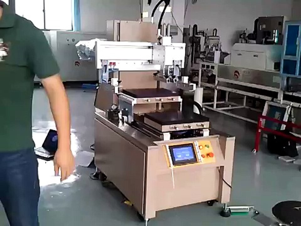 Flat Bed Screen Printing Machine with Double Moving Table