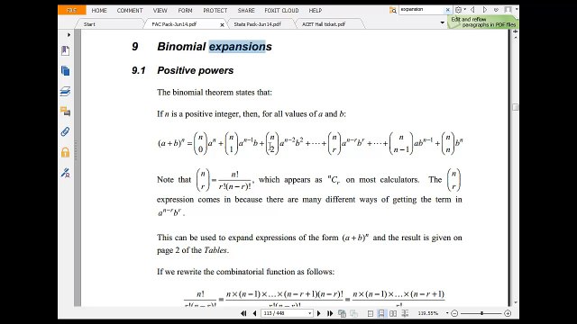 Expansion of Functions - ACET Prep Online Course