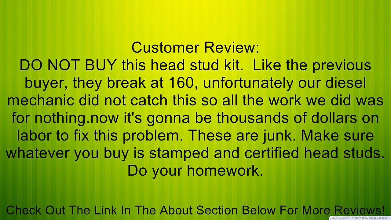 NEW Head Stud Kit FORD 6.0L Powerstroke Diesel 2003-2007 F250 F350 F450 F550 SD Review