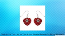 Red and White Crystals Heart Sterling Silver Kids Girls Toddler Pierced Dangle Earrings Review