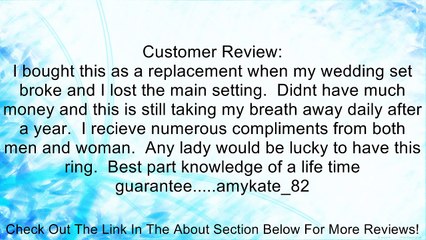 SuperJeweler Sterling Silver Black and White Princess Cut Diamond Pave Bridal Set 1/2 ct tw Review