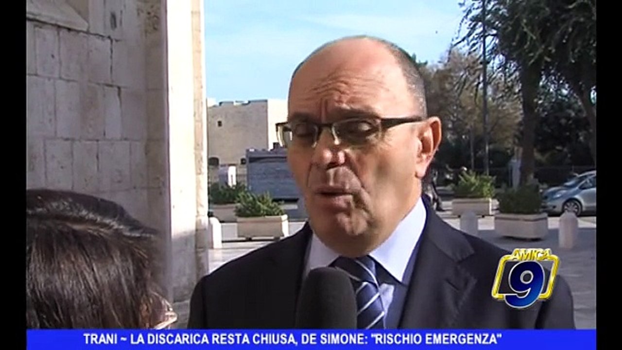 TRANI | La discarica resta chiusa, De Simone: "Rischio emergenza"