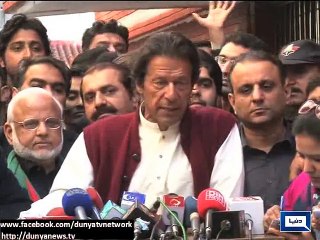 Dunya News - NA-122 rigging: Imran Khan records testimonial in election tribunal