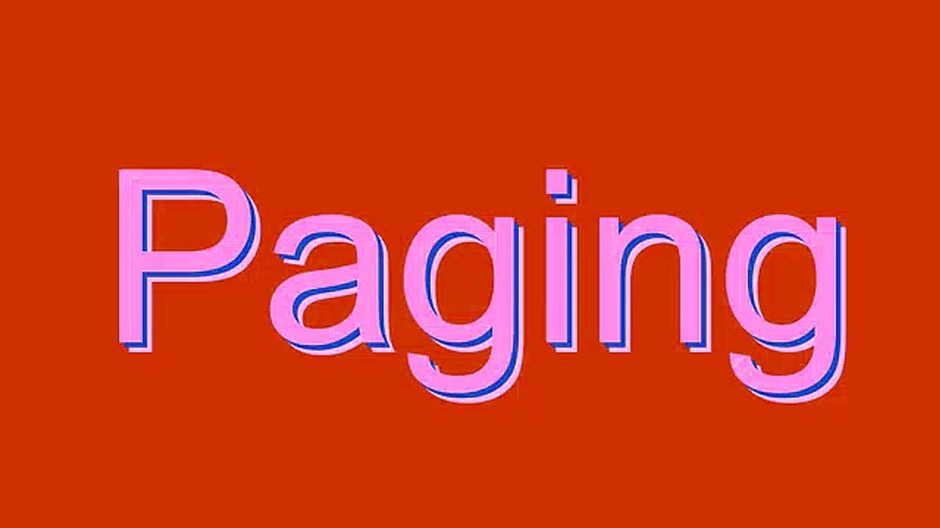 ⁣How to Pronounce Paging