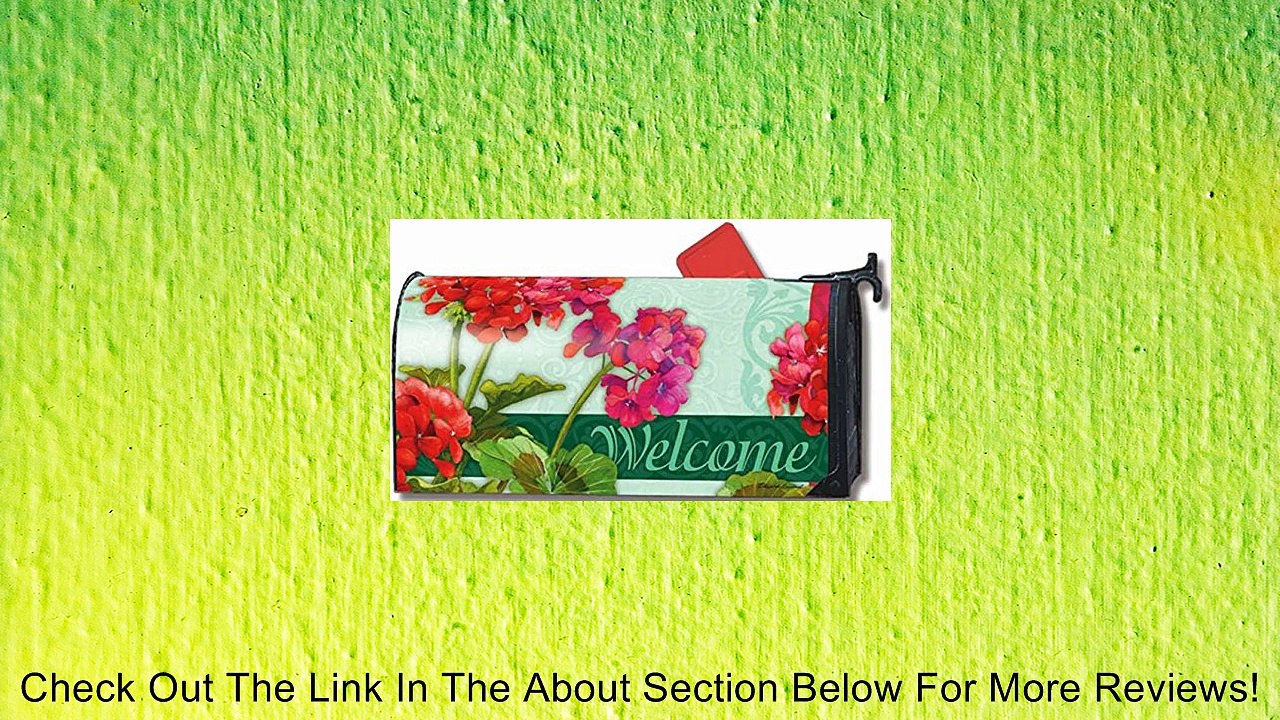 Garden Geranium Spring Mailbox Cover Welcome Flowers Floral Cover-Ups Standard Review