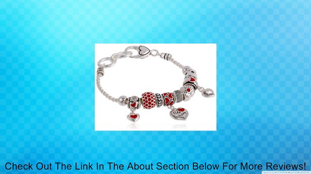 Silver-Tone Heart Charm Bracelet, 7.5 Review