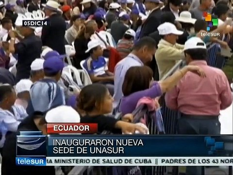 Con inauguración de nueva sede, concluye cumbre de Unasur en Ecuador