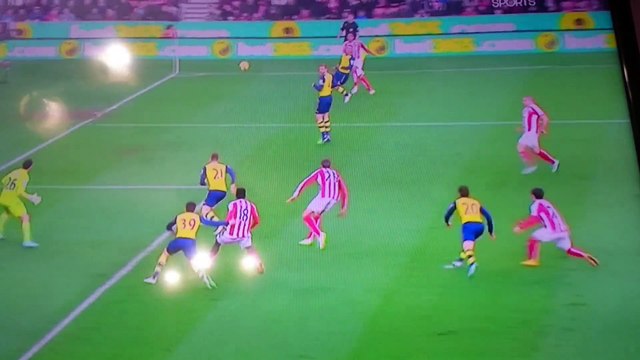 هدف الاول لستوك سيتي على الارسنال