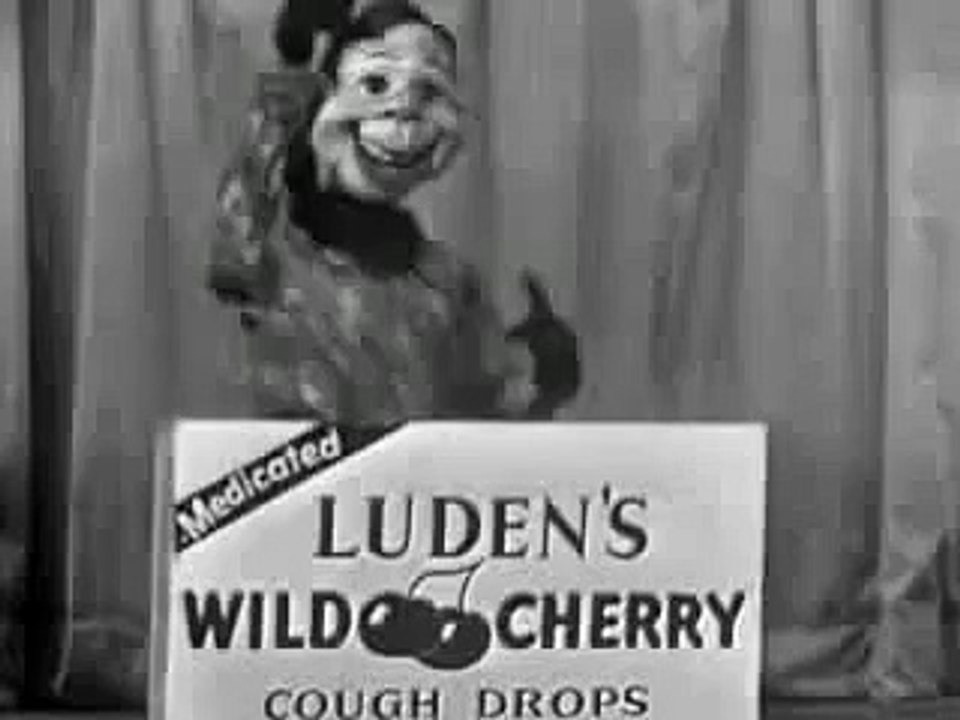 VINTAGE 1952 HOWDY DOODY LUDEN'S COUGH DROPS COMMERCIAL