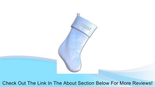 Simple White Velvet Christmas Stocking with Silver Trim Review