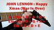 JOHN LENNON : Happy Xmas (War Is Over) Guitar Chords cover  how to play christmas lesson easy