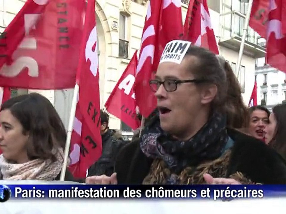 Manifestations de chômeurs et de précaires pour l'emploi