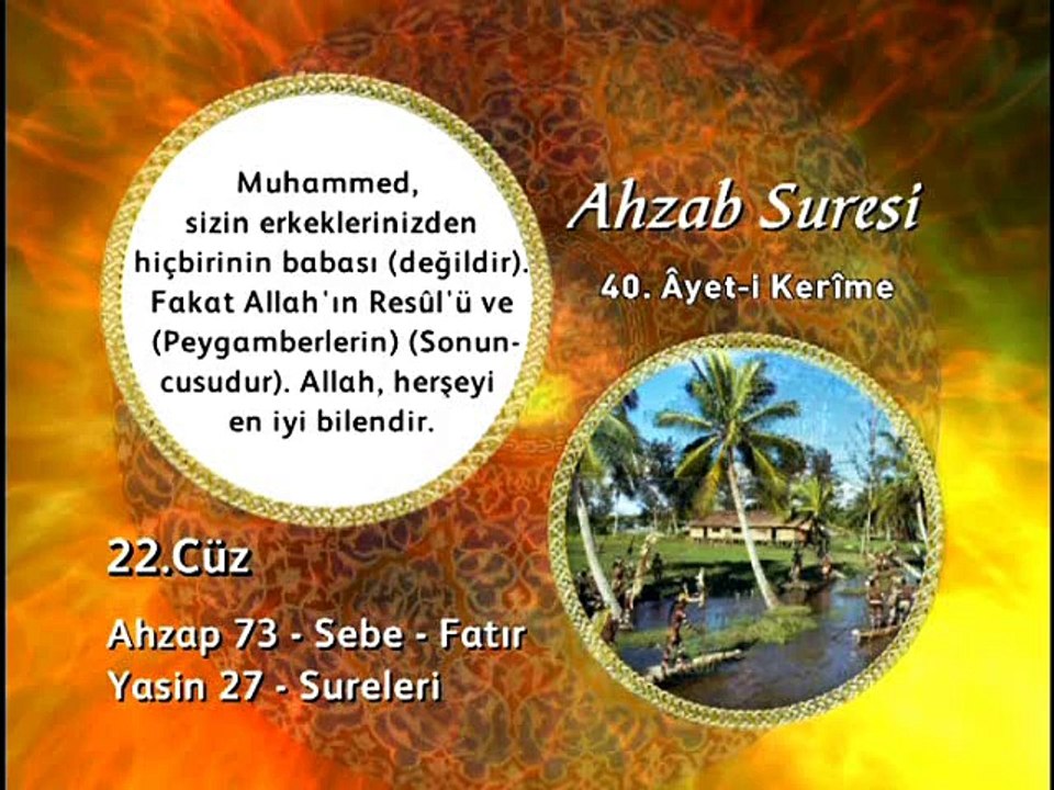 22. cüz 1. bölüm Kur'an-ı Kerim Hatim ve Meal okyay dernegi