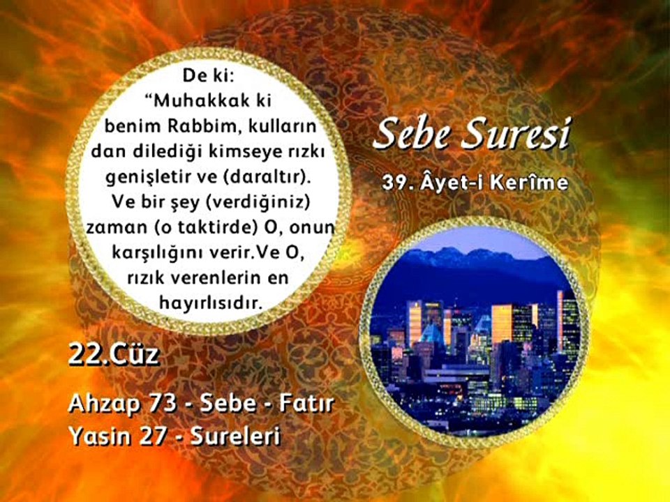22. cüz 2. bölüm Kur'an-ı Kerim Hatim ve Meal okyay dernegi