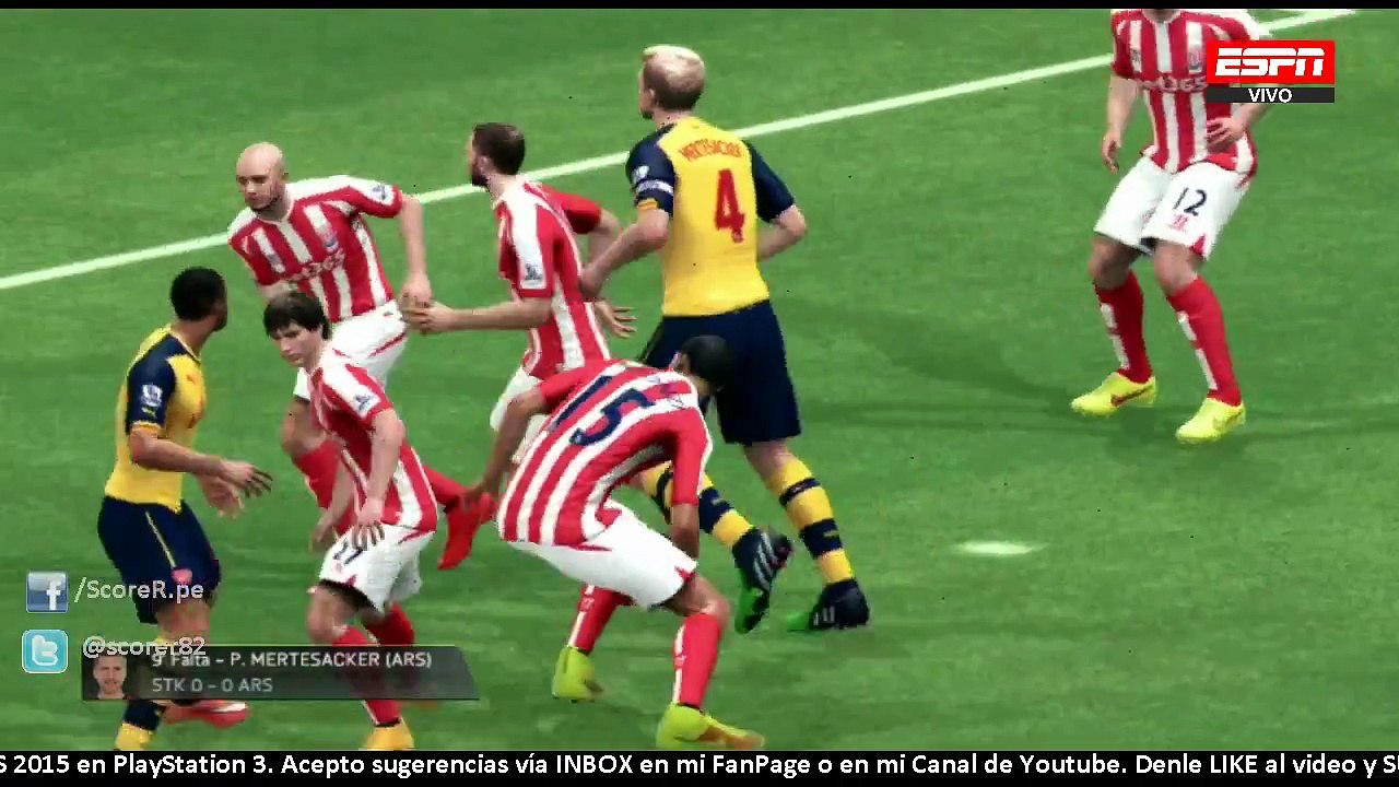 Stoke City vs Arsenal - Round 15 Premier League 2014/2015 @ FIFA 15 PS3