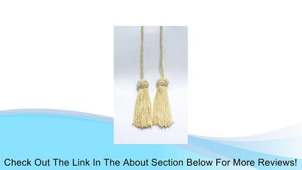 Set of 2 Ivory Color Double Tassel / Tassel Tie with 3.75 inch Tassels / Spread 27",Style# BHCT, COLOR: A2 Review