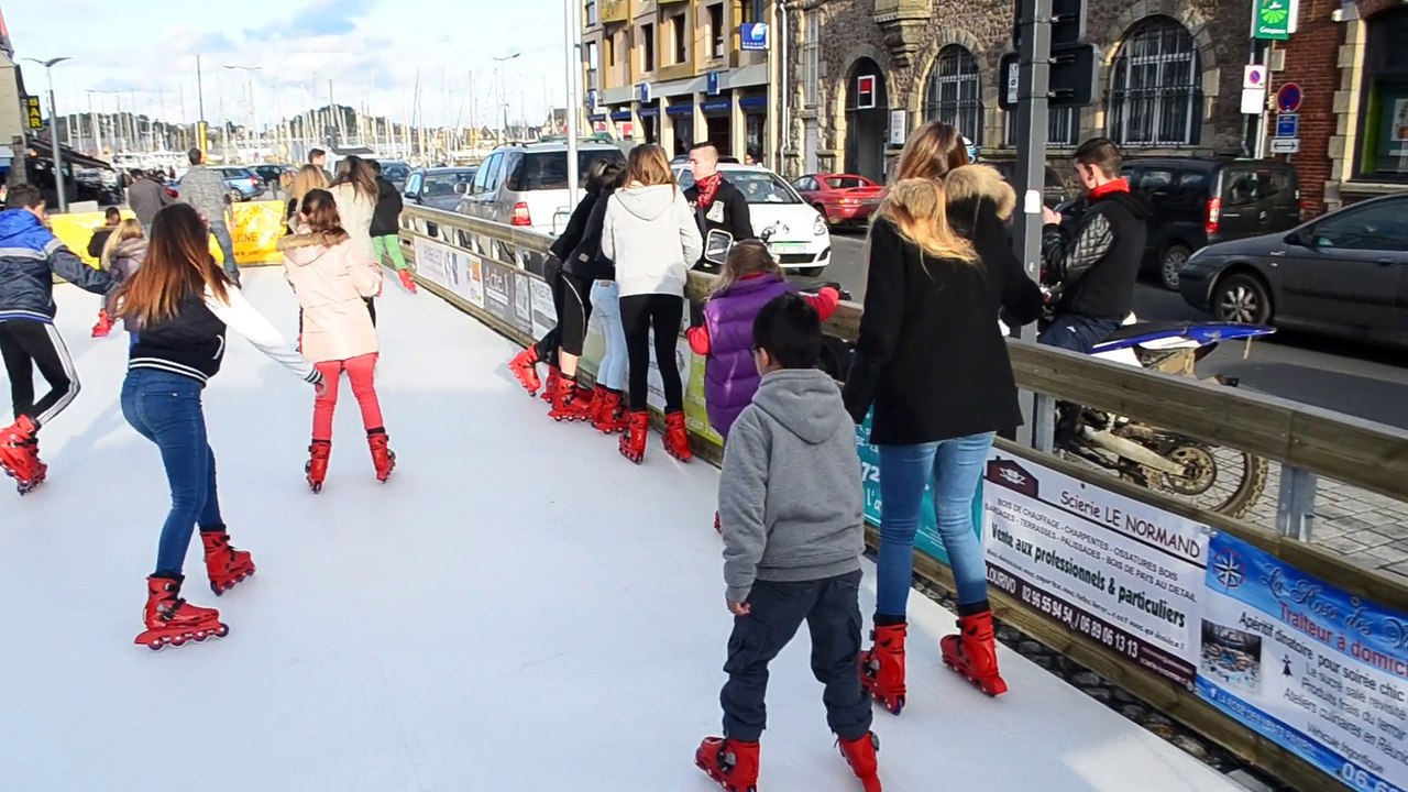 Une superbe journée sur la patinoire de Paimpol.