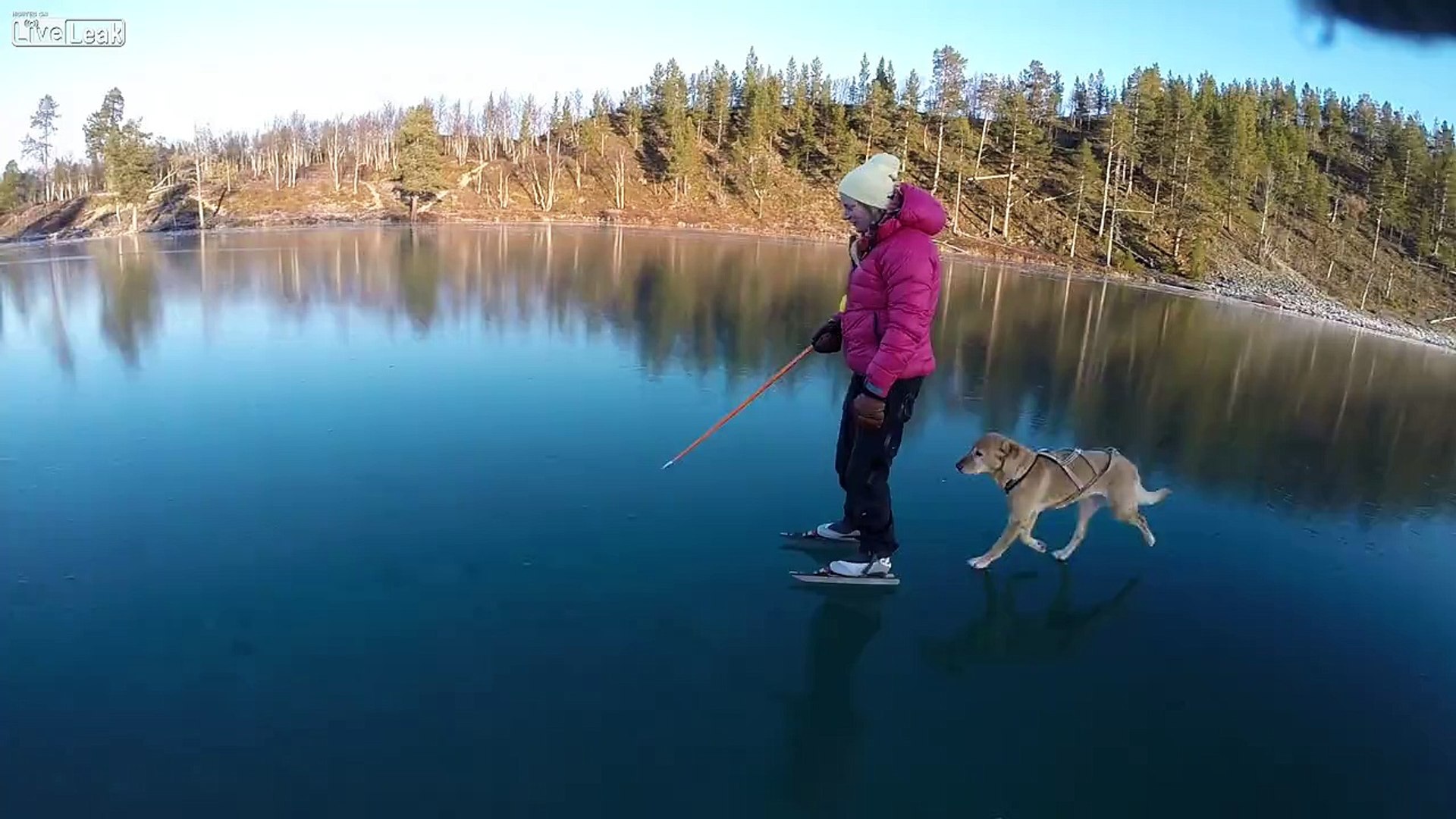 Ice Skating On A Crystal Clear Lake In Sweden