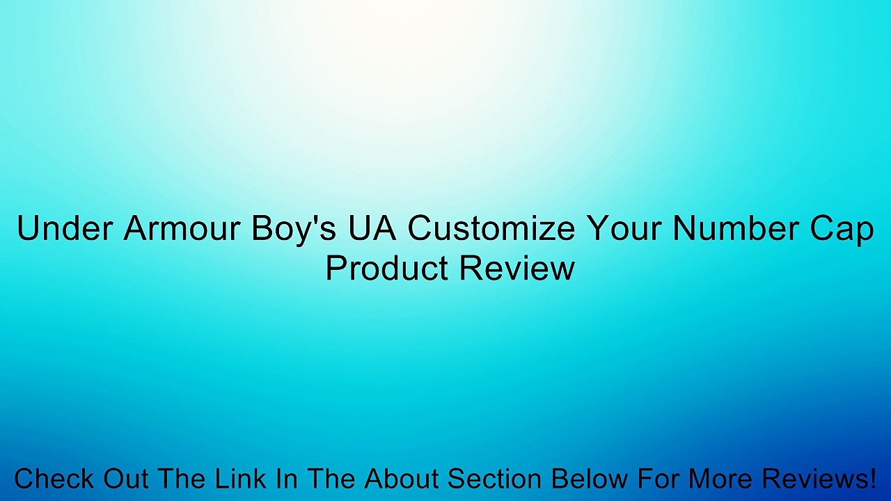 Under Armour Boy's UA Customize Your Number Cap Review