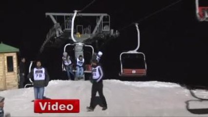 Palandöken'de 'Gece Kızağı' Yarışması