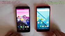 Android Lollipop 5.0 vs KitKat 4.4.4 - Performance Comparison (Nexus 5)