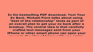 Text Your Ex Back - When And How To Use Best Of The Relationship Texts