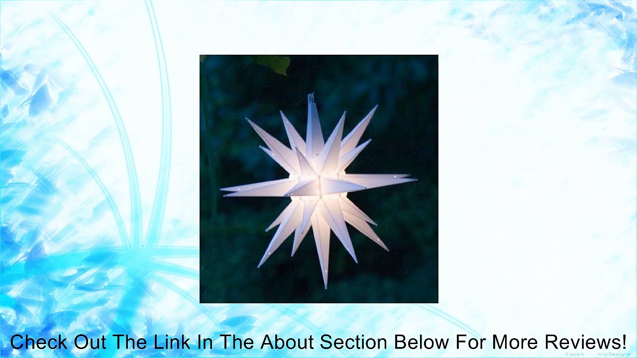 14" Lighted White Moravian Star Hanging Christmas Light Review