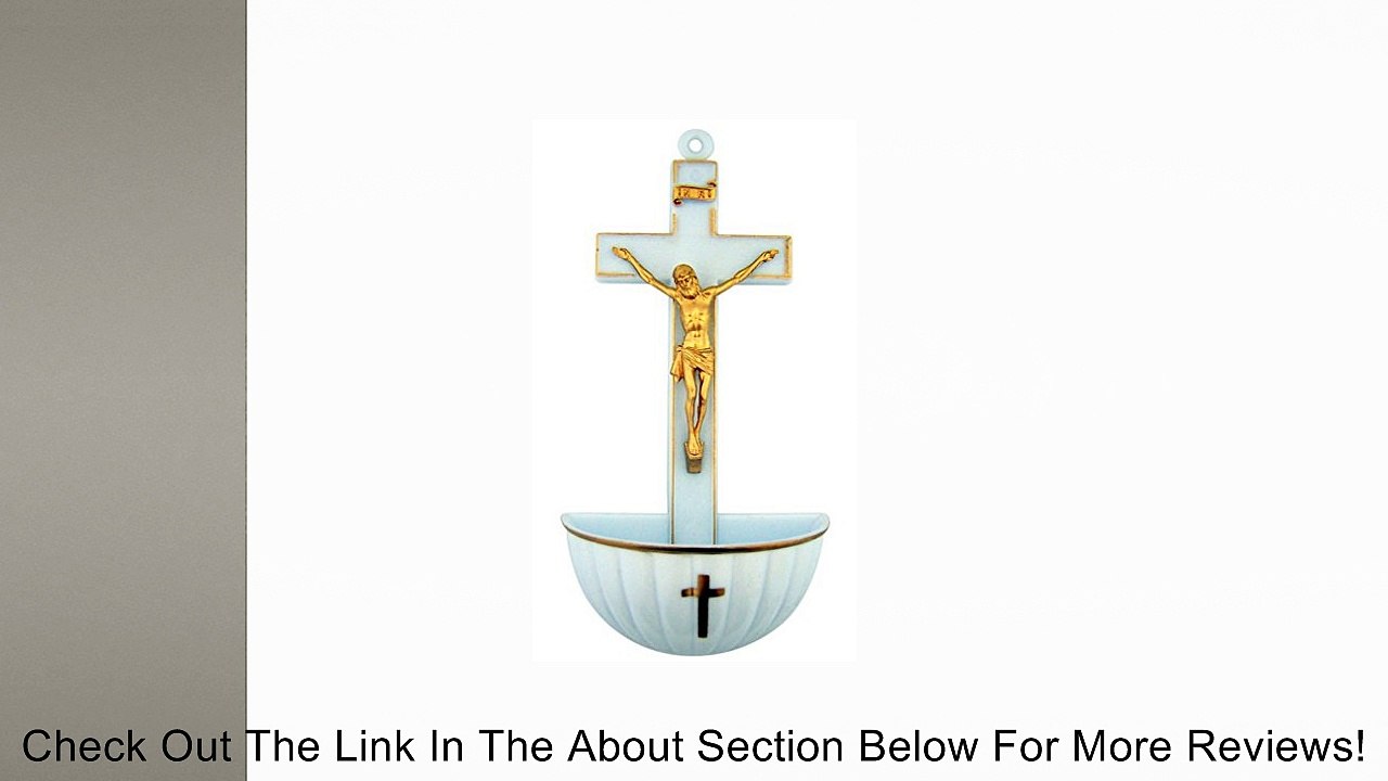 Home Church School Catholic Gift 5 Inch INRI Christ Cross Crucifix Holy Water Font Review