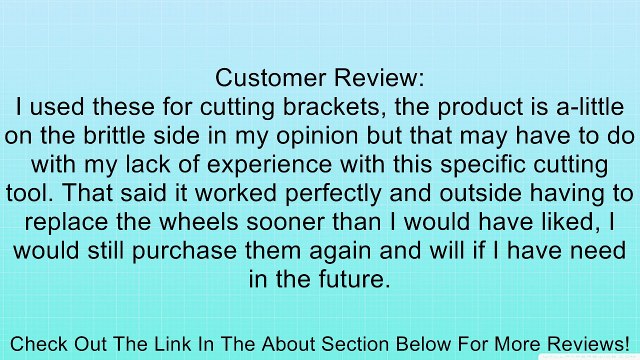 Kawasaki� 36 pc Cut Off Wheel Set For Rotary Tools - 840836 Review