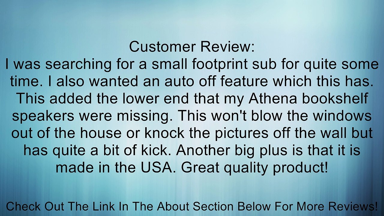 Earthquake Sound FF12 Front Firing Subwoofer (Black, Single) Review