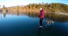 Ice Skating On A Crystal Clear Lake In Sweden