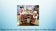 Set Of 3 Lovable Lighted Winter Snowman Decorative Sitters Review
