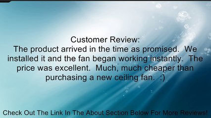 Ceiling Fan Capacitor 2 Wire 4.5uf Review