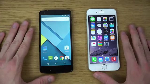 Nexus 5 Android 50 Lollipop vs iPhone-6-iOS-8 -Review 4K